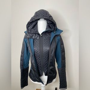 Lululemon athletica jacket teal blue black size 6